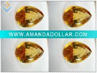 Wholesale champagne pear shape cz gems