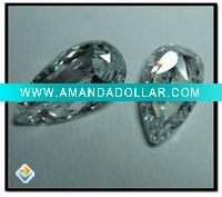 Wholesale Synthetic gemstone pear cut cz
