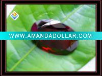 oval garnet cz gems