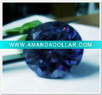 Wholesale synthetic cz gems dark blue zircon
