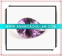 Wholesale Pear Shape Fancy Cut Amethyst cz