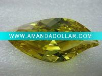 Wholesale leaf cubic zirconia gemstone
