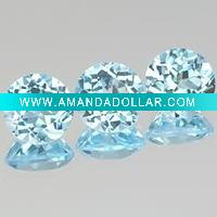 Wholesale Blue Round CZ Stone