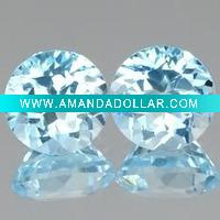 Wholesale Round Blue Cubic Zirconia Stone