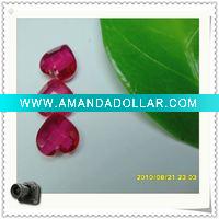 Wholesale red 5# heart shape gems