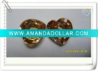 champagne heart shape cz gems