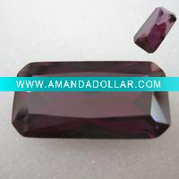 Wholesale amethyst rectangle zircon