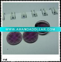 Round faceted synthetic cz stone