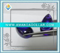 Wholesale Fancy dark blue cz gemstone pear cabochon