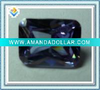 Wholesale dark blue cubic zirconia gemstone