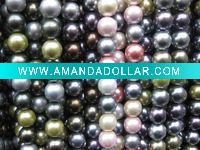 Wholesale new fashion colorful rainbow loose shell pearl beads