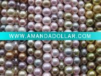 Wholesale beauful colorful rainbow loose shell pearl beads
