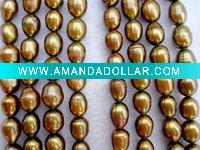 6-7mm grade A oval pearl strand