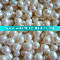 Wholesale white loose freshwater cheap pearl bead