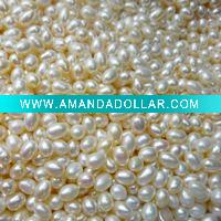 Wholesale 7-8mm white tear drop freshwater loose pearl