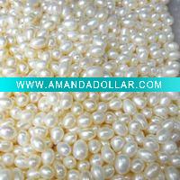 Wholesale white loose freshwater pearl beads