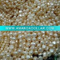 6-7mm white baroque pearl strand