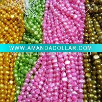 Wholesale 6-7mm beautiful cheap cultured pearl strand