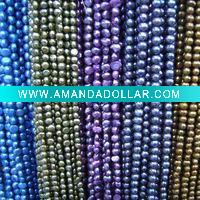 dark color dyed baroque pearl strand