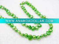 Wholesale 6-7mm Green Freshwater Pearls Beads for Jewelry DIY Making