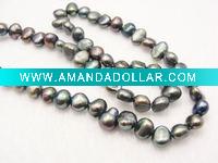 Wholesale 6-7mm Black(hematite) Freshwater Pearls Beads for Jewelry DIY Making