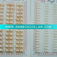 AAA white freshwater one flat button loose pearl beads