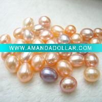 Wholesale 7-8mm nature color freshwater drop pearl