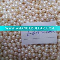 Wholesale 6-6.5mm AAA white cultured round pearl