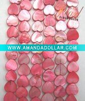 Wholesale Beautiful Heart Shape Mother of Pearl Strand SQ36