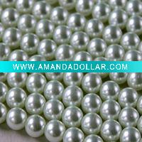 Glass Pearls silver 8mm Round