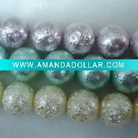 Glass pearl beads-10mm crackle