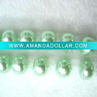Wholesale Glass pearl beads-6*8mm flat round