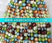 multicolor pearls smooth on both sides loose pearls beads