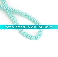 Wholesale Wholesale 6mm blue glass pearl for jewelry!!!