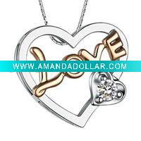 Wholesale love heart necklace pendant