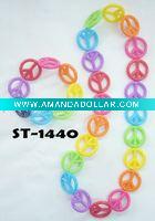 Wholesale rainbow peace necklace