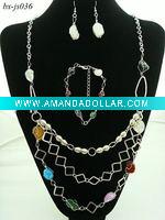Wholesale natural stone jewelry set New design necklace