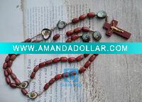 Wholesale wooden rosary necklaces