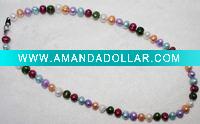 Wholesale colorful cultured freshwater pearl necklace