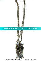 Wholesale 2011 fashion alloy owl necklace