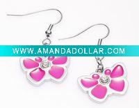 Wholesale DIY Alloy Oleoresin earring with Rhinestone