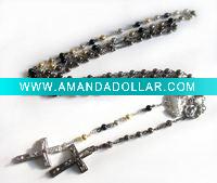 Wholesale metal cross rosary, religious necklace
