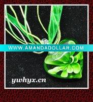 Wholesale Heart Shape Glass Pendant Necklace