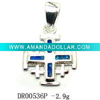 Wholesale Hotsale Israel opal cross pendant DR00536P Accept pay by paypal