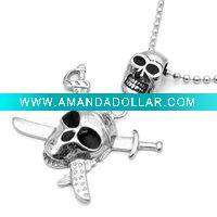 Wholesale Double Skull casting pendant