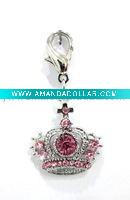 Wholesale Rhinestone Crown Pet Charm