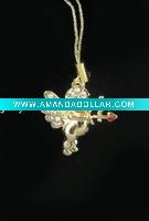 Wholesale crystal cupid mobile phone charms pendant