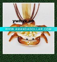 Wholesale Murano glass pendant/Murano Lampwork Glass Pendant Necklace Crab Shape