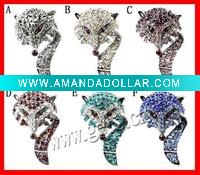 Wholesale fox design fashion rhinestone ring