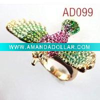 Wholesale 2011 fashion alloy crystal rings,welcome to OEM